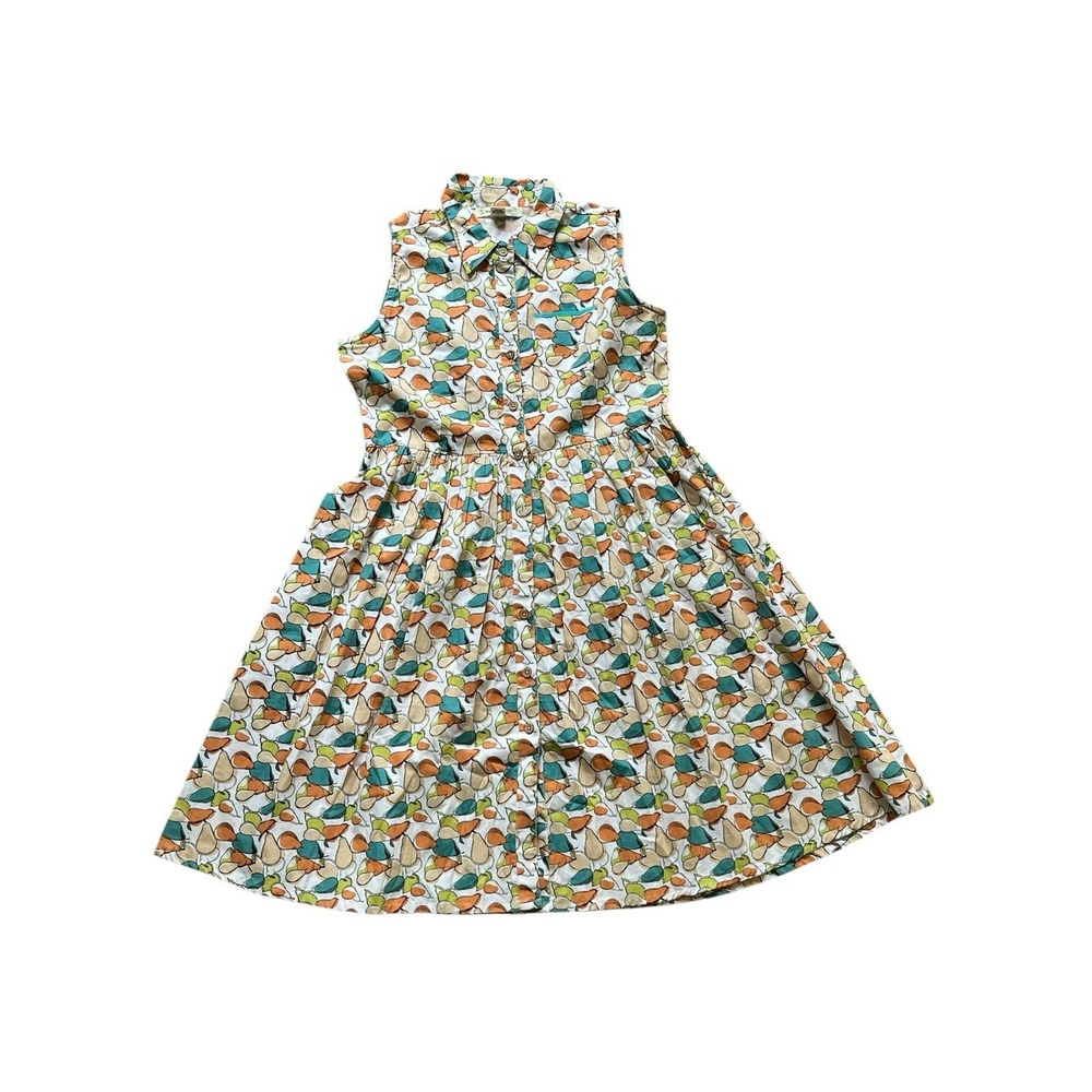 Mata Trader Shirtdress Dress India Cotton, Size Medium